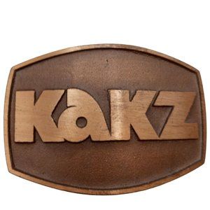 KAKZ Belt Buckle Television Channel TV Vintage Country Western Wear Rockabilly